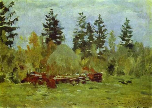 A Haystack by Isaac Levitan, hand-painted oil reproduction