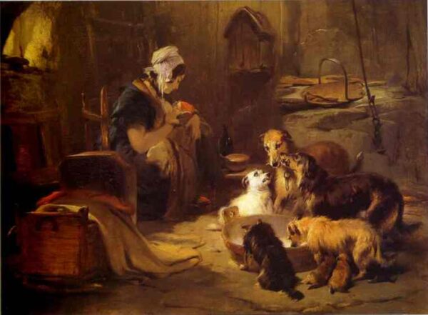 A Highland Breakfast by Sir Edwin Landseer, hand-painted oil painting reproduction