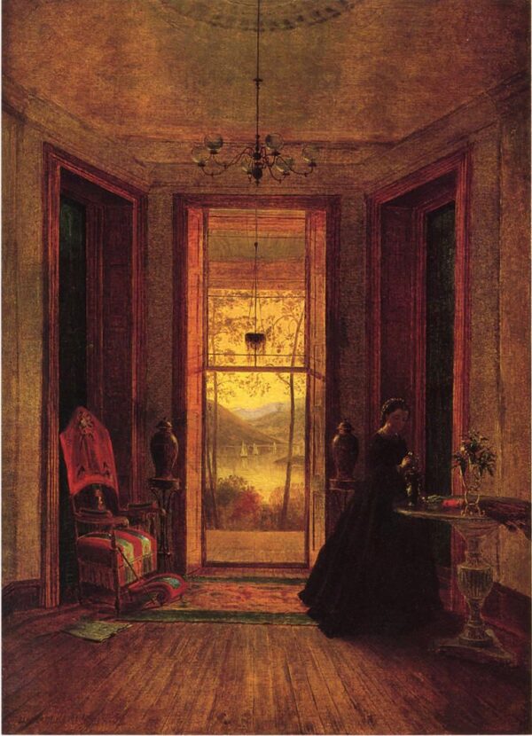A Home on the Hudson by Thomas Worthington Whittredge, hand-painted oil painting reproduction