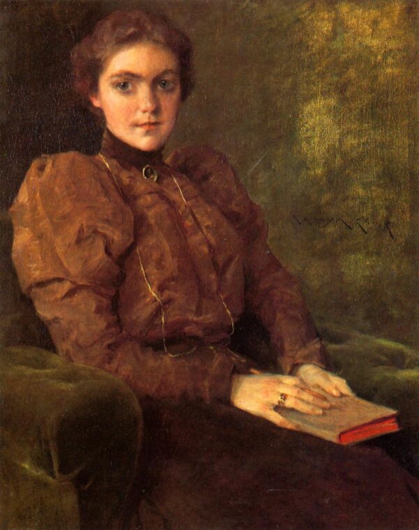 A Lady In Brown by William Merritt Chase, hand-painted oil painting reproduction