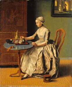 A Lady Pouring Chocolate by Jean-Étienne Liotard, hand-painted oil painting reproduction