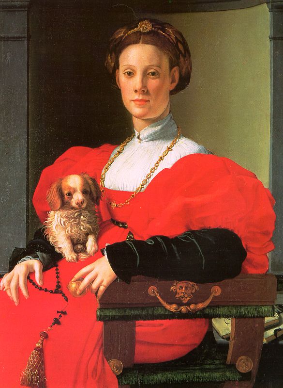 A Lady With A Puppy by Agnolo Bronzino, hand-painted oil reproduction