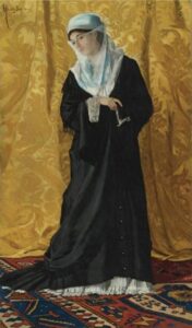 A Lady of Constantinople by Osman Hamdy Bey, hand-painted oil painting reproduction
