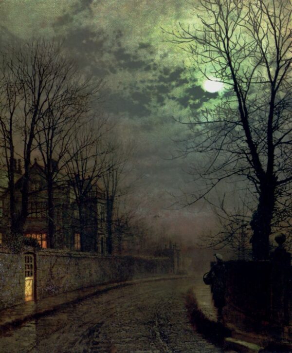 A Lane in Headingley, Leeds by John Atkinson Grimshaw, hand-painted oil painting reproduction