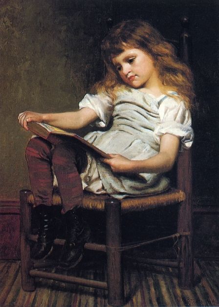 A Leisure Hour by John G Brown, hand-painted oil reproduction