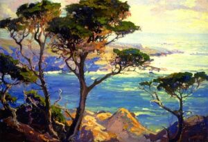 A Lonely Headland Point Lobos by Franz Bischoff, hand-painted oil painting reproduction