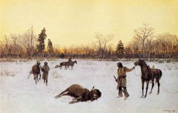 A Lucky Shot by Henry Farny, hand-painted oil painting reproduction
