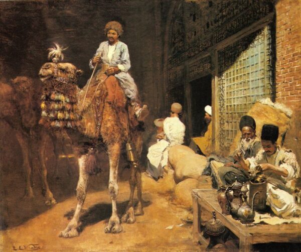 A Marketplace in Ispahan by Edwin Lord Weeks, hand-painted oil painting reproduction