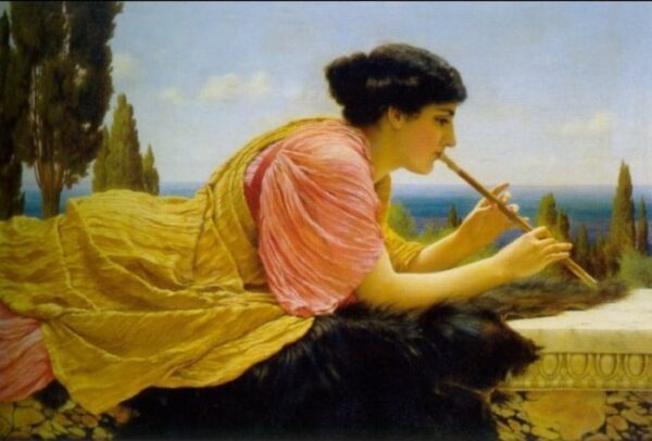 A Melody by John William Godward, hand-painted oil painting reproduction