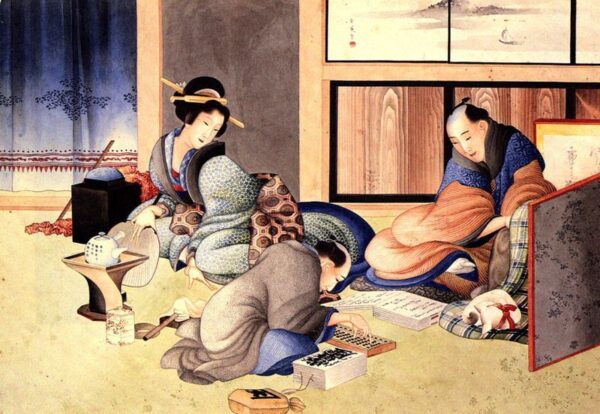 A Merchant Making Up The Account by Katsushika Hokusai, hand-painted oil painting reproduction