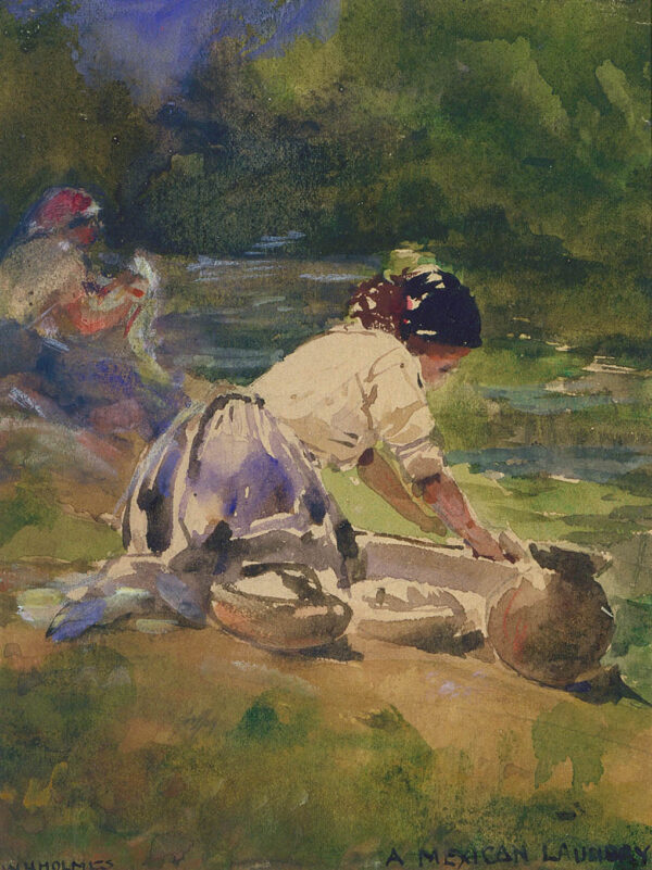 A Mexican Laundry by William Henry Holmes, hand-painted oil painting reproduction