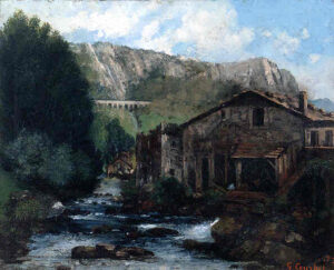 A Mill by Gustave Courbet, hand-painted oil painting reproduction