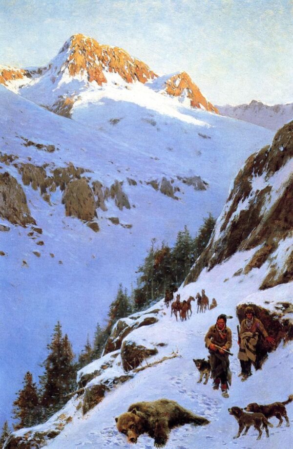 A Moment of Suspense by Henry Farny, hand-painted oil painting reproduction