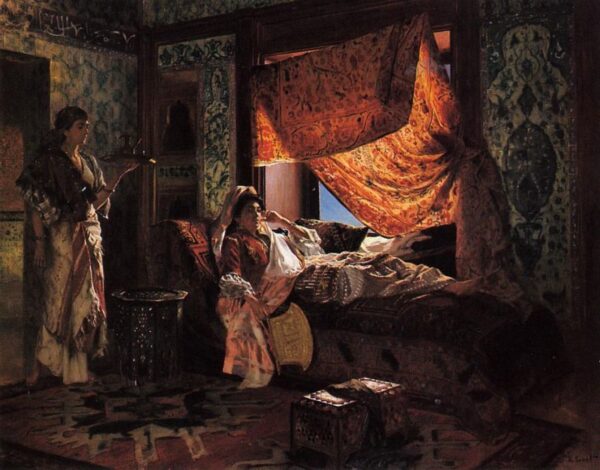 A Moorish Interior by Rudolf Ernst, hand-painted oil painting reproduction
