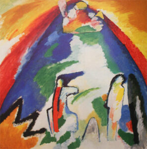 A Mountain by Wassily Kandinsky, hand-painted oil painting reproduction