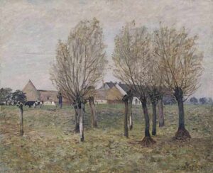 A Normandy Farm by Alfred Sisley, hand-painted oil painting reproduction