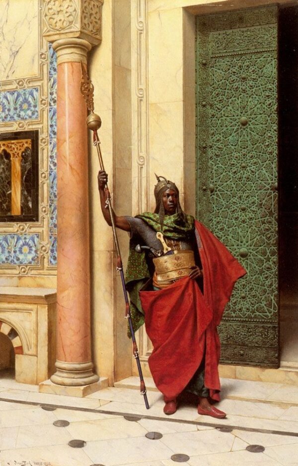 A Nubian Guard by Ludwig Deutsch, hand-painted oil painting reproduction