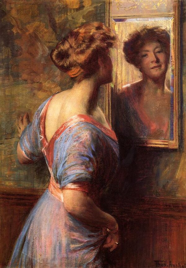 A Passing Glance by Thomas Pollock Anshutz, hand-painted oil painting reproduction