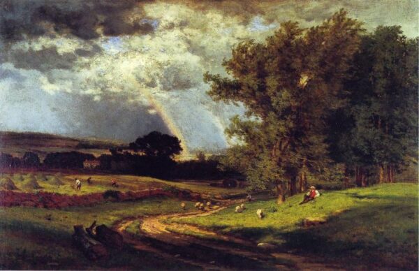 A Passing Shower by George Inness, hand-painted oil painting reproduction