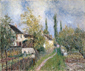 A Path at Les Sablons by Alfred Sisley, hand-painted oil painting reproduction