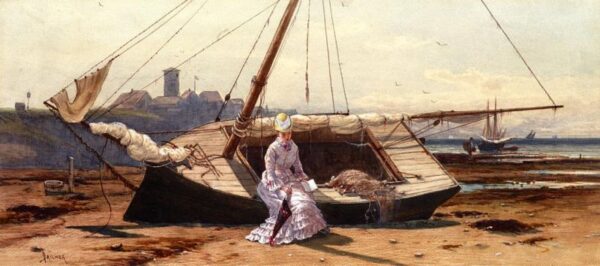 A Pensive Moment by Alfred Thompson Bricher, hand-painted oil painting reproduction