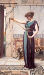 A Pompeian Lady by John William Godward, hand-painted oil painting reproduction