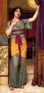 A Pompeian Lady II by John William Godward, hand-painted oil painting reproduction