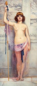 A Priestess by John William Godward, hand-painted oil painting reproduction