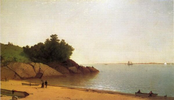 A Quiet Day on the Beverly Shore by John Frederick Kensett, hand-painted oil painting reproduction