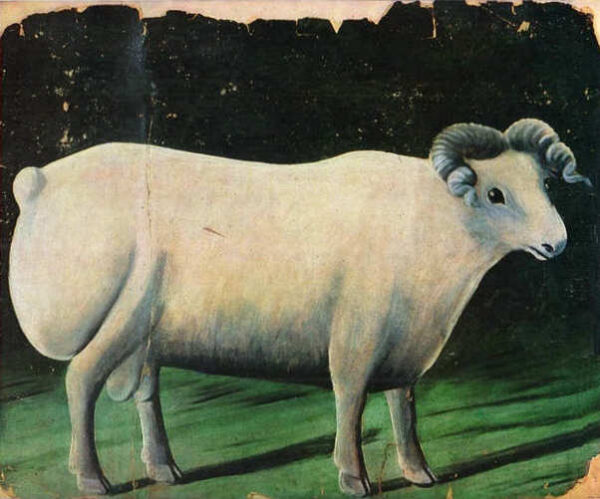 A Ram by Niko Pirosmani, hand-painted oil painting reproduction