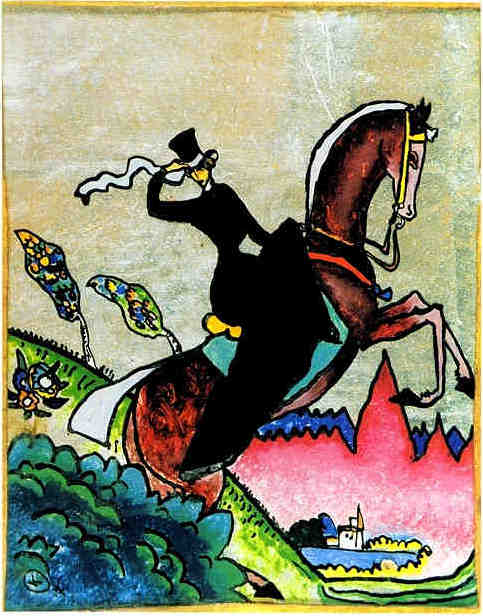 A Riding Amazon by Wassily Kandinsky, hand-painted oil reproduction