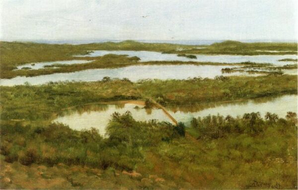 A River Estuary by Albert Bierstadt, hand-painted oil painting reproduction