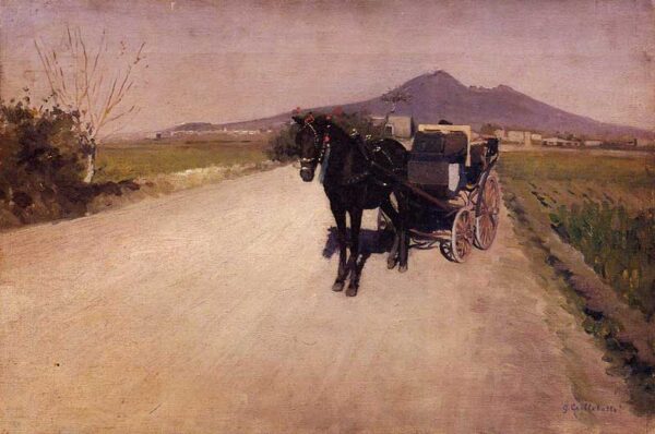 A Road Near Naples by Gustave Caillebotte, hand-painted oil painting reproduction