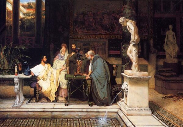 A Roman Art Lover by Lawrence Alma-Tadema, hand-painted oil painting reproduction