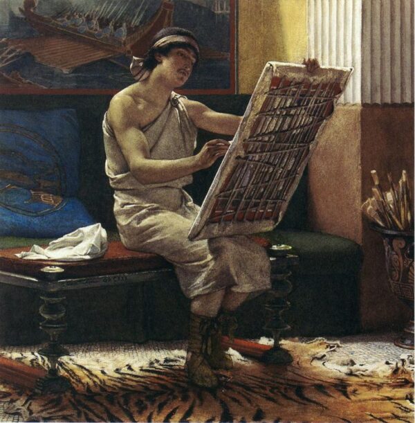 A Roman Artist by Lawrence Alma-Tadema, hand-painted oil painting reproduction