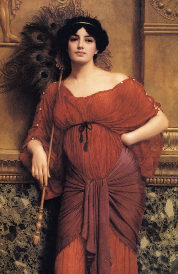 A Roman Matron by John William Godward, hand-painted oil painting reproduction