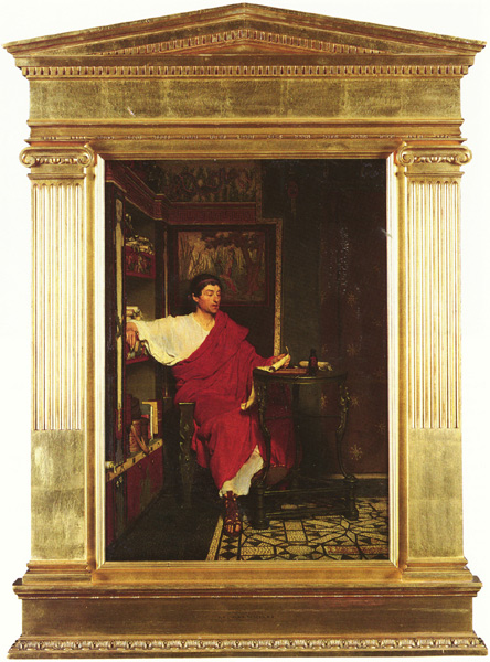 A Roman Scribe Writing Dispatches by Lawrence Alma-Tadema, hand-painted oil reproduction