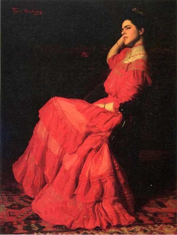 A Rose by Thomas Pollock Anshutz, hand-painted oil painting reproduction