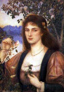 A Rose from Armida’s Garden by Marie Spartali Stillman, hand-painted oil painting reproduction