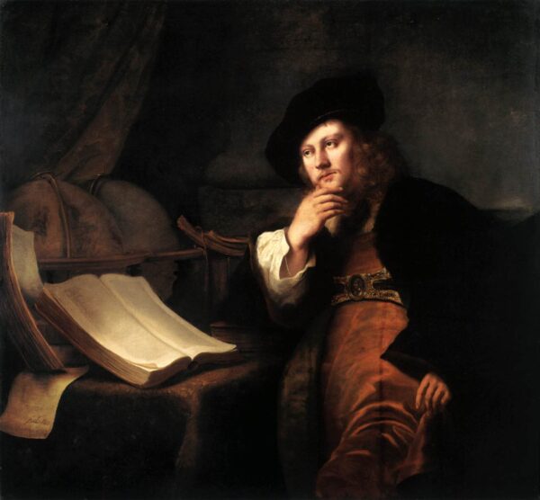 A Scholar at His Desk by Ferdinand Bol, hand-painted oil painting reproduction