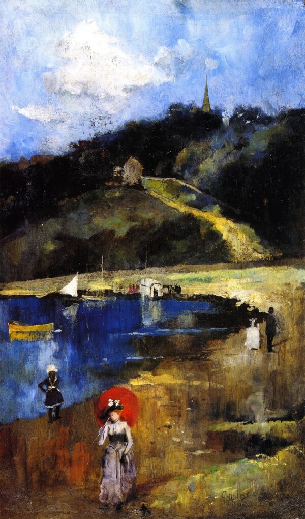 A Shady Hollow by a Dusty Road by Charles Conder, hand-painted oil painting reproduction