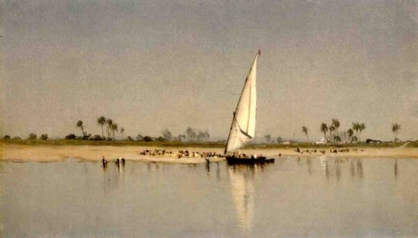 A Sketch on the Nile by Sanford Robinson Gifford, hand-painted oil painting reproduction