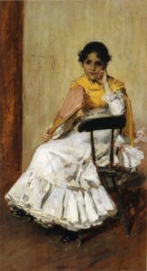 A Spanish Girl by William Merritt Chase, hand-painted oil painting reproduction
