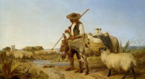 A Spanish Shepherd by Richard Ansdell, hand-painted oil painting reproduction