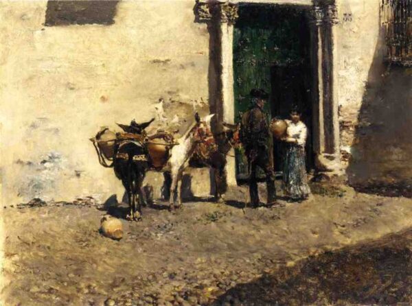 A Spanish Water Carrier (Toledo) by Robert Frederick Blum, hand-painted oil painting reproduction