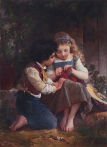 A Special Moment by Émile Munier, hand-painted oil painting reproduction