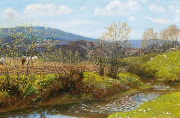 A Spring Afternoon by Arthur Hughes, hand-painted oil painting reproduction