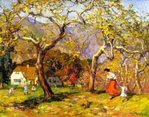 A Spring Poem by Franz Bischoff, hand-painted oil painting reproduction