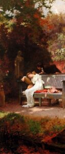 A Stolen Kiss by Marcus Stone, hand-painted oil painting reproduction
