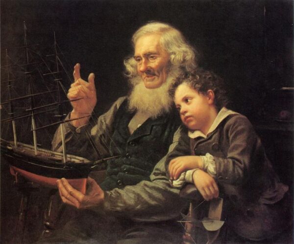 A Story of the Sea by John G Brown, hand-painted oil painting reproduction